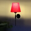 Devansh Metal Electric Wall Light in Black Colour with Red Shade Count of 1 Light