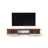 Darien Engineering Wood Wall Mount TV Entertainment Unit Set Top Box Stand/TV Cabinet with Shelves for Books & Decor Display Unit Bed Living Room Upto 60 Inches (Brown Maple & White)