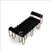 The Ritz Rail Metal Bench in Black Finish