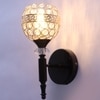Eliante Modern Wall Lights Mild Steel & Glass Material Glossy Black & Clear Crystals Finish