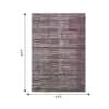 Jaipur Rugs Striped Wool And Viscose 5x8 Feet Medium Magenta Hand Tufted Rug Carpet