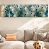 Abstract Peacock Feather Canvas Wall Art 12 x 46 Inch