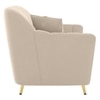 Rivo Velvet 1 Seater Sofa in Cream Color