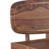 Nimbus Solid Wood King Size Bed With Box Storage (Teak Finish)