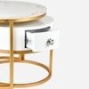 Artus Marble And Wooden Nesting Tables With Storage