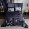 Stoa Paris Super King Size 100% Cotton Bedsheet with 2 Pillow Covers  Size Purple Grey