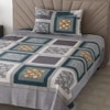 Tess Lavender Geometric 290 TC Cotton Flat Single Size Bedsheet with 1 Pillow Cover – Threads