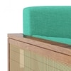 Korai Plus Two seater sofa -Finish -Teak,Fabric - Lagoon Green Futon
