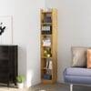 Hexa Engineered Wood Bookshelf Multipurpose Storage Rack in Slate Grey Colour