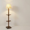 Elania Beige Jute Floor Lamp with Beige Jute Base