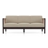 Cairo 3 Seater Wooden Sofa (Macadamia Brown)