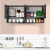 Aluminium Black Profile 4 Tinted Glass Handless Shutter  In Slate Grey Finish