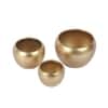 Apple Planter Set Of 3 In Gold Colour