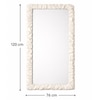 Rift Ivory Finish Wall Mirror
