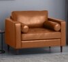 Bruch PU Leather Club Chair - Tan