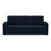 Apollo Compact High Back 3 Seater Fabric Sofa in Sea Port Blue Velvet Colour
