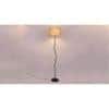 Cairo Beige Natural Fiber Floor Lamp with Black Iron Base