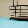 Ireka Home Rustic Grid Storage Basket with Metal Frame