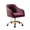 Doe Buck Louise Modern Purple Velvet Office Chair