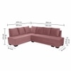 Melo 3 Seater Fold Out Sofa cum Bed  in Pink Colour