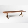 Yoho Solid Wood Dining Table with Four Chairs and Bench in Gold Finish