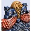 Desert Art Wooden Peacock Jharokha Wall Frame 18 Inch in Blue Colour