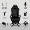 ASE Gaming Gold Series With Footrest Gaming Chair (Black)