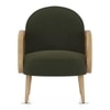 Arna Lounge Chair In Deep Olive Velvet