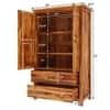 Madhavi  2 Door 2 Drawer Sheesham Wood Wardrobe in Rustic Finish
