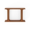 Kozo Small Solid wood Wall Shelf In Amber Walnut