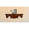 Edna Natural Brown Solid Wood Wal Shelf