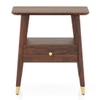 Saar Teak Wood Bedside Table In Espresso Teak Finish