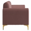 Veniza Velvet 3 Seater Sofa In Peech Colour
