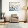 Apollo 1 Seater  Fabric Sofa In Biscuit Velvet Colour