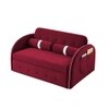 Jayen 3 Seater Pull Out Sofa cum Bed in Maroon Colour