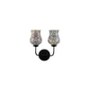 Brooke Dual Multicolor Mosaic Glass Wall Mounted Lamp with Iron Base