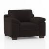 Esquel Premium 1 Seater Fabric Sofa in Deep Brown Velvet Colour