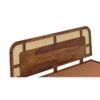 Sunburst Ratan Solid Wood King Size Storage Bed