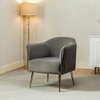 Celeo Solid Wood Accent Chair in Grey Colour