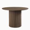 Velin Round Solid Mango Wood Pedestal Dining Table Silver Oak