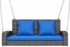 Carry Bird Wicker Patio Furniture Outdoor Balcony Swings In Grey And Blue Colour