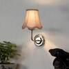 Devansh Steel Wall Mounted Lamp With Beige Jute Shade