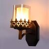 Eliante Brillia Wall Light With Black And Gold Glass Shade In Black And Gold Colour