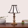 Devansh Off-White Cotton Vintage  Lamp With Wood Base (12X12X17)