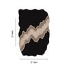 Handmade Natural Wool Shaped Rug Abstract Canyon Black 3 x 5 Feet Carpet