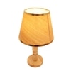 ELARE Table Lamp with Wooden Base and Jute Shade Nordic Style Side Lamp