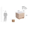 Dune Solid Wood Bedside Table in White Colour