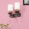 Eliante Wall Lights Mild Steel, Glass & Glass Material Brown,Gold & White Finish