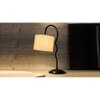 off-white cotton Zig Zag Curvy table lamp with Iron Base (SP23)