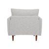 Arihana Boucle Fabric Arm Chair in White Colour